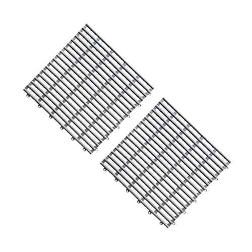 Cabilock 2 Stück Teiliges PVC Badezimmervorleger rutschfest mit Ablauflöchern Flexibel Zuschneidbar DIY Badmatte für Dusche Balkon Wohnzimmer von Cabilock
