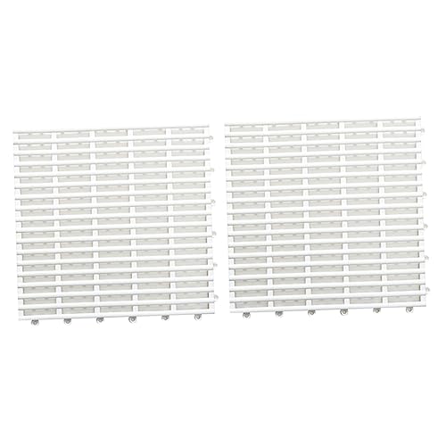 Cabilock 2 Stück Teiliges PVC Badmatten rutschfest DIY Zuschneidbar Kombinierbar mit Ablauflöchern Flexibel Pflegeleicht für Badezimmer Dusche Küche und von Cabilock