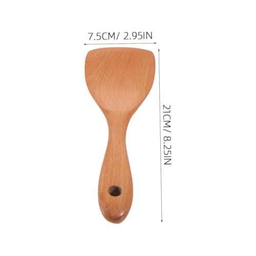 Cabilock 2 Stück Teiliges Reislöffel aus Buchenholz mit Dickem Ergonomischem Griff Hitzebeständig Schont Reiskocher Oberflächen zum Servieren von Reis und Kartoffelpüree im Alltag von Cabilock