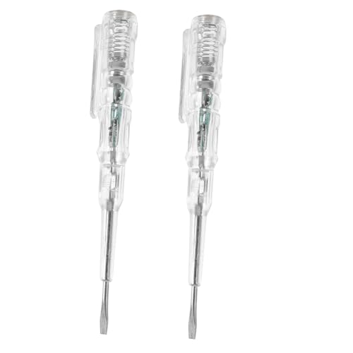 Cabilock 2 Stück Teiliges Spannungsprüfer schraubendreher Multifunktionaler Elektrischer Stromkreistester Kompakter Circuit Detector Pen für Elektriker und Haushaltsanwendungen Cabilock 2 Stück Teiliges Spannungsprüfer schraubendreher Multifunktionaler Elektrischer Stromkreistester Kompakter Circuit Detector Pen für Elektriker und Haushaltsanwendungen von Cabilock
