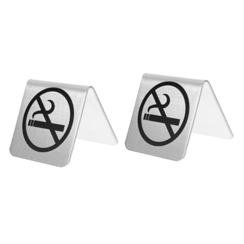 Cabilock 2 Stück Tischschild No Smoking aus Nichtraucher Schild für Restaurant Hotel und Büro Robustes Leicht zu Reinigendes Warnschild für Konferenzräume und Veranstaltungen von Cabilock