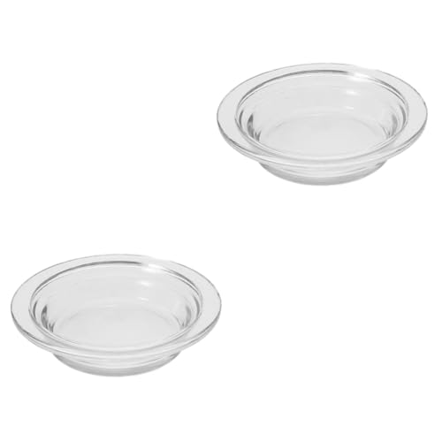 Cabilock 2 Stück Transparentes Glas-wachsschmelztablett Aromatherapie-zubehör Hitzebeständiger Wax Warmer Teller Wiederverwendbarer Aromalampe Glasuntersetzer für Öl und Wachs von Cabilock