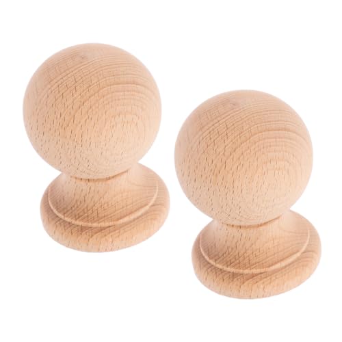 Cabilock 2 Stück Unlackierte Holz Finials für Möbel Treppen und Fahnenstangen Robuste Dekorative Holzspitzen für DIY Projekte und Wohnraumgestaltung Beige Cabilock 2 Stück Unlackierte Holz Finials für Möbel Treppen und Fahnenstangen Robuste Dekorative Holzspitzen für DIY Projekte und Wohnraumgestaltung Beige von Cabilock
