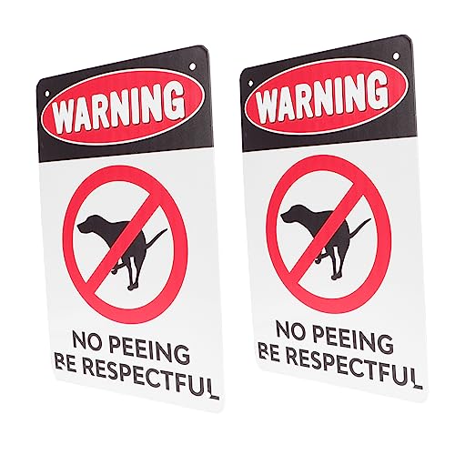 Cabilock 2 Stück Vintage No Peeing Warnschild Dekoratives Gartenzeichen für Hundebesitzer Effektive Erinnerung für im Außenbereich Leicht zu Reinigen Pflegen von Cabilock