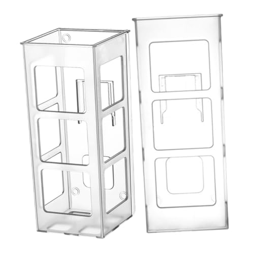 Cabilock 2 Stück Wandmontierter Haartrockner Halter und Aufbewahrungsregal für Haarstyling Werkzeuge Teiliges Transparent für Badezimmer und Kosmetikbedarf Platzsparendes Design von Cabilock