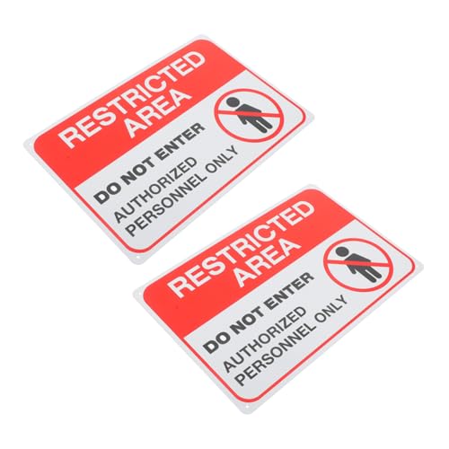 Cabilock 2 Stück Warnschild Zutritt für Authorisierte Personen Wasserdichtes Sicherheitsschild für und Außenbereiche für Private und Sensible von Cabilock