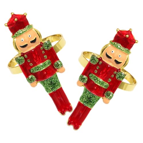 Cabilock 2stücke Weihnachtsserviettenringe Aus Metall Nussknacker-Design Für Elegante Tischdekoration Bei Festessen Weihnachtsaccessoires Für Dinner Und Feiern Cabilock 2stücke Weihnachtsserviettenringe Aus Metall Nussknacker-Design Für Elegante Tischdekoration Bei Festessen Weihnachtsaccessoires Für Dinner Und Feiern von Cabilock