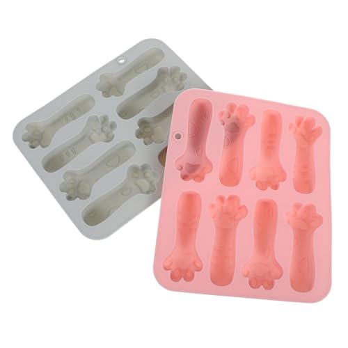Cabilock 2 Stück schokolade silikonform Katze Fondantform Pfotenschokoladenform Silikonformwerkzeug Silikon -Backware Käsekuchen -Desserts Schimmel Tierpfotenbackform Kieselgel von Cabilock