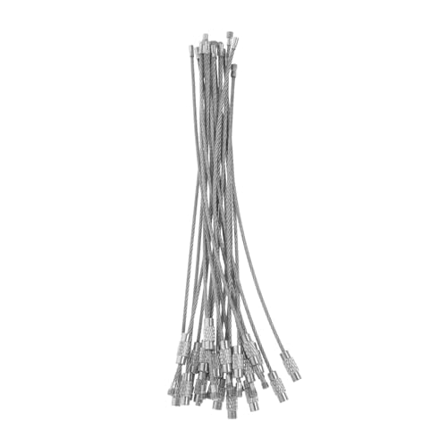 Cabilock 20 Stück Edelstahl Drahtseil Schlüsselringe Robust Rostfrei Vernetzbar für Outdoor Wandern Gepäckanhänger Vielseitig Nutzbar mit Karabiner Kompatibel Cabilock 20 Stück Edelstahl Drahtseil Schlüsselringe Robust Rostfrei Vernetzbar für Outdoor Wandern Gepäckanhänger Vielseitig Nutzbar mit Karabiner Kompatibel von Cabilock