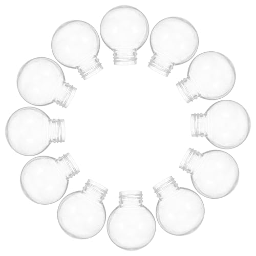 Cabilock 20 Stück Kugelförmiger Lampenschirm Post Globe Lampenschirm Austausch der Lichtabdeckung Lichtkugel Kugellampenschirm aus Kunststoff Glühbirnenwache das Haustier Transparent von Cabilock