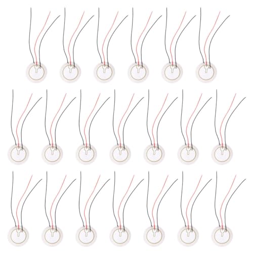 Cabilock 20 Stück Teiliges Piezoelektrischer Buzzer Drei pole Selbstanregend Piezo summer Keramikscheibe Drahtanschluss Zufällige Farben für Musikinstrumente Elektronik Zufällige Farbe von Cabilock