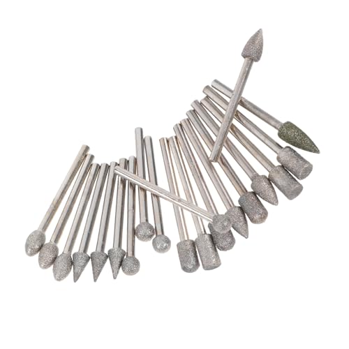 Cabilock 20 Stück Teiliges Schleifkopf set aus Abriebfestem Schleifstift Vielseitige Frässtifte für Gravur Polieren Rostentfernung und Metallbearbeitung Langlebige von Cabilock