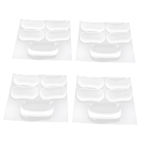 Cabilock 20 Stück Teiliges Transparente Toilettensitz Geräuschdämpfend Erhöht Sitzhöhe Vielseitig Einsetzbar für Wc Deckel Schränke Türen und Möbel Einfache Montage von Cabilock
