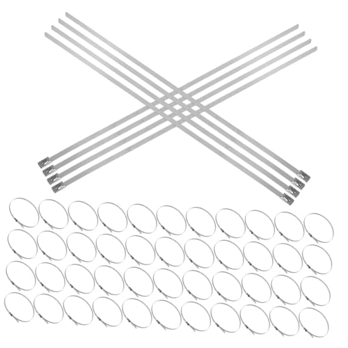 Cabilock 200 Stück Edelstahl Kabelbinder Selbstsichernd Metall zurrband für Fahrzeug Auspuff Rohr Befestigung Dach Garten Zaun Industrielle Nutzung von Cabilock