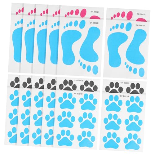 Cabilock 24 Blatt Teiliges Badezimmer Wandtattoo mit Tierischen Pfotenabdrücken PVC Wasserfest Einfach Anzubringen und Repositionierbar Farbige Duschaufkleber für Fliesen und Badewanne von Cabilock