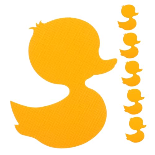 Cabilock 24 Stück Teiliges rutschfeste Badewannen Aufkleber aus Silikonbeschichtetem Material Selbstklebend Gelbe Entenform Sicherer Halt für Dusche Badewanne und Fliesen Kinderfreundlich von Cabilock