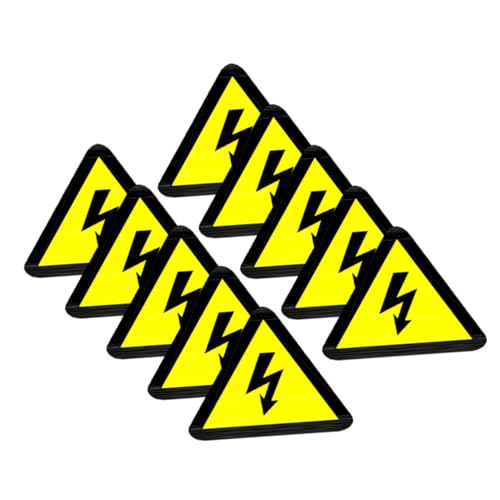 Cabilock 25 Stück Teiliges Hochspannung Elektrische Warnschilder Gelbes Dreieck Sicherheitssticker Elektrozaun Warnzeichen für Zuhause Büro Werkstatt Cabilock 25 Stück Teiliges Hochspannung Elektrische Warnschilder Gelbes Dreieck Sicherheitssticker Elektrozaun Warnzeichen für Zuhause Büro Werkstatt von Cabilock