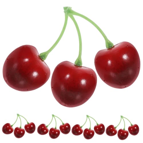 Cabilock 25 Stück Teiliges Künstliches Kirschfrüchte Set Realistische Lebensechte Deko Modelle Detailgetreue Täuschend Echte Künstliche Früchte für Bastelprojekte Wohn Partydesign Cabilock 25 Stück Teiliges Künstliches Kirschfrüchte Set Realistische Lebensechte Deko Modelle Detailgetreue Täuschend Echte Künstliche Früchte für Bastelprojekte Wohn Partydesign von Cabilock