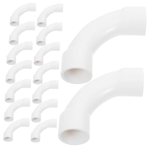 Cabilock 25 Stück Teiliges PVC Rohrbogen Flammhemmender Großer Radius Kabelrohr Verbinder für Elektro und Installationsrohre Vielseitig Einsetzbar und Sicher von Cabilock