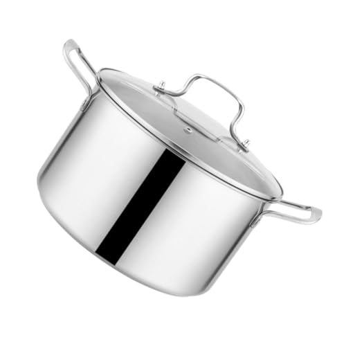 Cabilock 1stück Edelstahl Suppentopf Mit Glasdeckel Multifunktionale Koch Und Dampfnutzung Großer Kochtopf Für Gesunde Familienmahlzeiten Geeignet Für Verschiedene Wärmequellen Cabilock 1stück Edelstahl Suppentopf Mit Glasdeckel Multifunktionale Koch Und Dampfnutzung Großer Kochtopf Für Gesunde Familienmahlzeiten Geeignet Für Verschiedene Wärmequellen von Cabilock