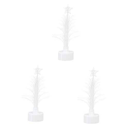 Cabilock 27 STK Faser-Weihnachtsbaum Faserlichter Aufleuchten Weihnachtsdekoration Licht Neuheit Beleuchtung Weihnachtsfeier Liefert Lichtwellenleiter Mini Schreibtisch Baum Esstisch Kind von Cabilock