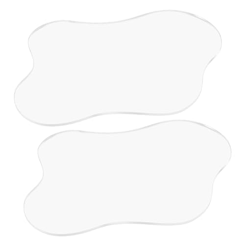 Cabilock 2stücke Transparent Acryl Untersetzer Unregelmäßig Für Tasse Schreibtisch Kaffee Becher Mattlos Home Office Décor von Cabilock