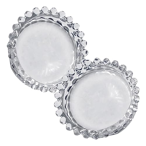 Cabilock Kerzentabletts Aus Glas 2 Stück Runde Säulenkerzenhalter Für Hochzeitsessen Heimdekoration Eleganter Stil von Cabilock