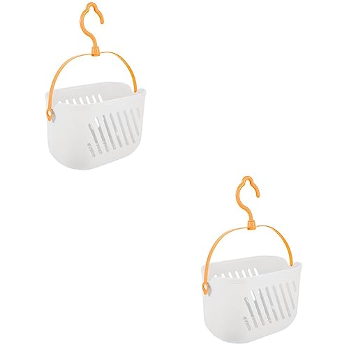Cabilock 2 Stück Organisieren Sie Ihren Platz Hängender Aufbewahrungskorb Aus Kunststoff Für Badezimmer Zubehör Snacks Mit Griff Cabilock 2 Stück Organisieren Sie Ihren Platz Hängender Aufbewahrungskorb Aus Kunststoff Für Badezimmer Zubehör Snacks Mit Griff von Cabilock
