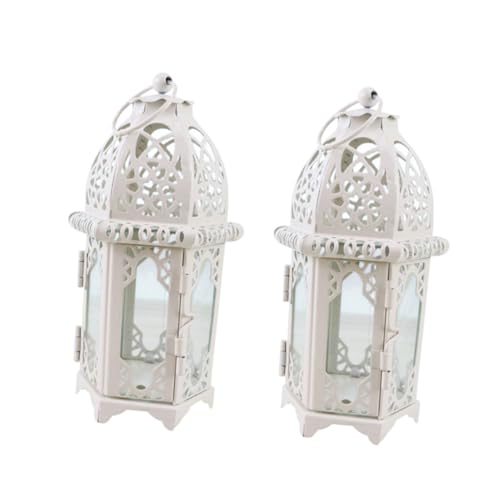 Cabilock Eisen Kerzenhalter Laterne Glas 2pcs Set Teelichthalter Hochzeit Mittelstücke Wohnkultur Warme von Cabilock