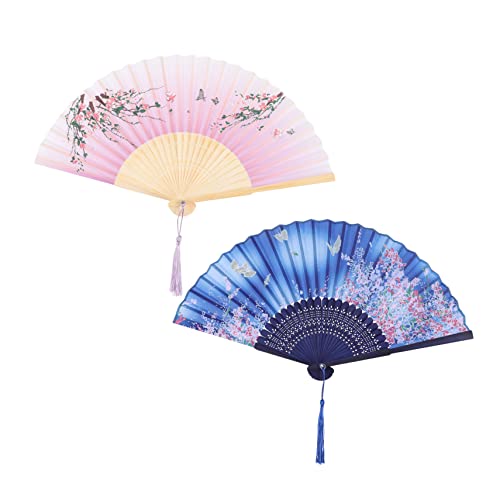 Cabilock 2pc Holz Seide Hand Fans Chinesischen Stil Faltbare Fan Retro Dekorative Handheld Fans Für Frauen Cabilock 2pc Holz Seide Hand Fans Chinesischen Stil Faltbare Fan Retro Dekorative Handheld Fans Für Frauen von Cabilock