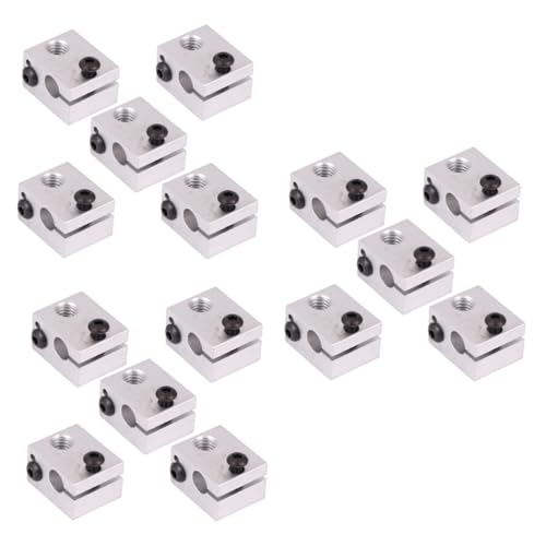 Cabilock 3 Sätze 3D Drucker Heizblöcke Aus Aluminium Verwenden Sie 3D Drucker Extruder Index Heizung 3D Drucker Heizblock Aluminium Heizblock Aluminiumlegierungs Heizblock 5 Stück * 3 von Cabilock