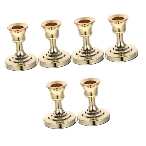 Cabilock 3 Sätze Kerzenhalter Dekoration Hochzeitsdeko Kerzenhalter Für Tischdekoration Kerzenständer Für Stabkerzen Kerzenhalter Für Kerzenständer Kerzendekor Golden 2 Stück * 3 von Cabilock