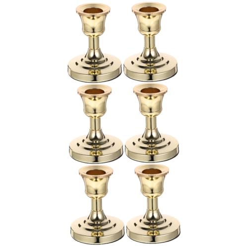 Cabilock 3 Sätze Kerzenständer Aus Metall Hochzeitsdekor Kerzenhalter Für Tischdekoration Kerzen Leuchterhalter Für Spitzkerzen Kerzenhalter Für Leuchter Eisen Golden 2 Stück * 3 von Cabilock