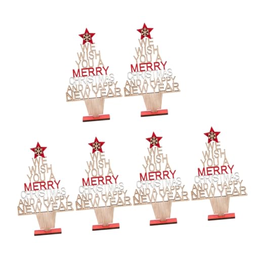 Cabilock 3 Sätze Weihnachtsbaum Aus Holz Sehr Gefälscht Weihnachtslichter Lametta Bonsai-Baum Künstlich Feenlicht Fenster Tür Miniatur Farbtonlichter Girlande Hölzern 2 Stück * 3 von Cabilock
