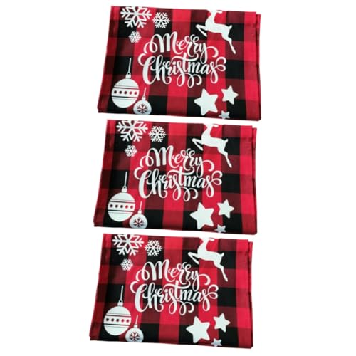 Cabilock 3 Stck. Weihnachtlicher Tischläufer aus Karostoff Dekorativer Esstischläufer für Festliche Anlässe und Wohnzimmer Maschinenwaschbar Rot Cabilock 3 Stck. Weihnachtlicher Tischläufer aus Karostoff Dekorativer Esstischläufer für Festliche Anlässe und Wohnzimmer Maschinenwaschbar Rot von Cabilock
