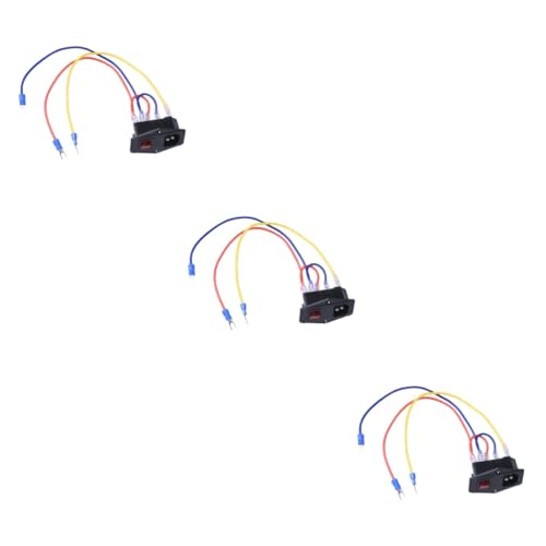 Cabilock 3 Stück Bootsantriebsschalter Sicherung Stecker Modul Leistung Power Outlet 3d Drucker Steckdose Schwarz von Cabilock