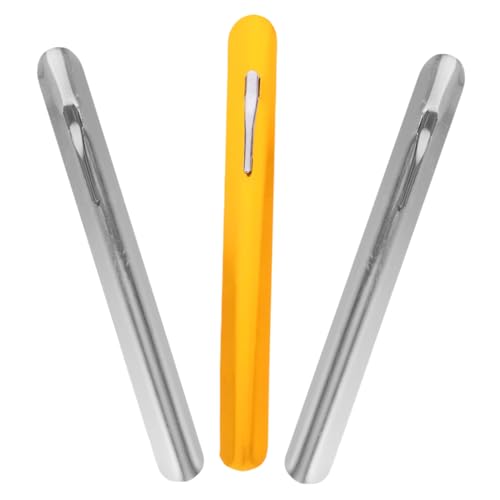 Cabilock 3 Stück Desktop -Chipreiniger wiederverwendbare Handheld -Kehrmaschine Restaurantfeger Tischreinigungsbürste Krümelschaber aus Metall Tischkrümel Krümelfänger Rostfreier Stahl von Cabilock