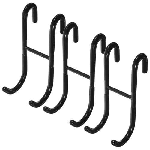 Cabilock 3 Stück Duschhaken ohne Bohren Schwarzer Glas türhaken Doppelte Handtuchhalter für Badezimmer Platzsparend Robust Kompatibel mit Modernen Wohnräumen Einfache Montage von Cabilock