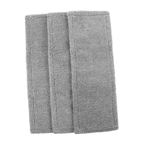 Cabilock 3 Stück Ersatz Moppköpfe Faltbare Waschbare Mopptücher Wiederverwendbare Reinigungspads Passend für Flache Moppplatten Effiziente Bodenreinigung für Holz Fliesen und Oberflächen von Cabilock