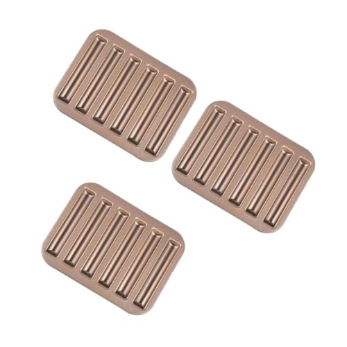 Cabilock 3 Stück Fach Längliche Kuchenform aus Metall Antihaftbeschichtet Goldfarben Backofenfestes Backzubehör für Haushalt Langlebiges DIY Backwerkzeug für und Fingerkuchen Cabilock 3 Stück Fach Längliche Kuchenform aus Metall Antihaftbeschichtet Goldfarben Backofenfestes Backzubehör für Haushalt Langlebiges DIY Backwerkzeug für und Fingerkuchen von Cabilock