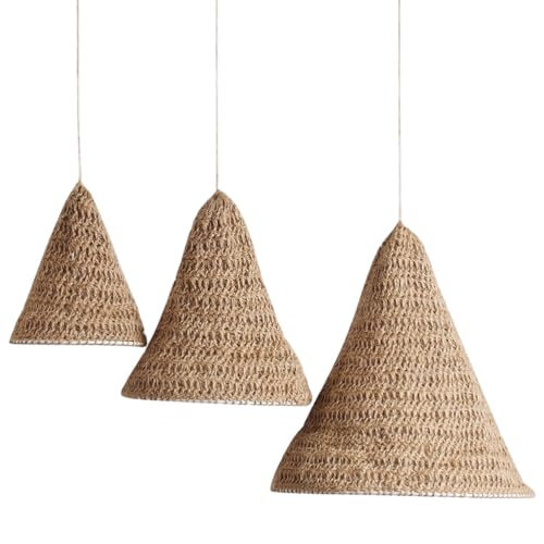 Cabilock 3 Stück Gewebter Lampenschirm Makramee Pendellampe Schirme Boho Stil Handgewebte Leuchte Kronleuchter Lampenschirm für Deckenpendellampe Wandlampe Cabilock 3 Stück Gewebter Lampenschirm Makramee Pendellampe Schirme Boho Stil Handgewebte Leuchte Kronleuchter Lampenschirm für Deckenpendellampe Wandlampe von Cabilock