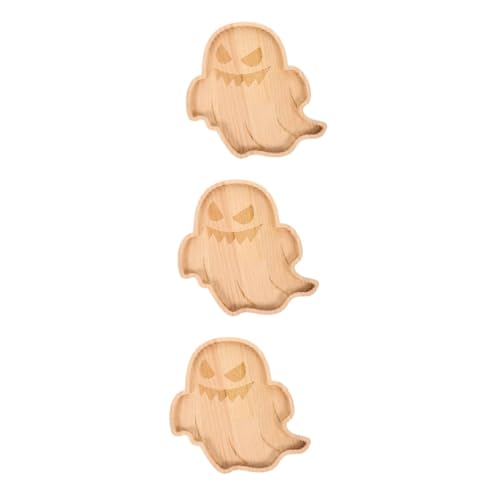 Cabilock 3 Stück Halloween Holzplatte Dekorative Servierplatte für Snacks und Früchte für Halloween Partys und Festliche Anlässe mit Einzigartigem Geisterdesign Cabilock 3 Stück Halloween Holzplatte Dekorative Servierplatte für Snacks und Früchte für Halloween Partys und Festliche Anlässe mit Einzigartigem Geisterdesign von Cabilock