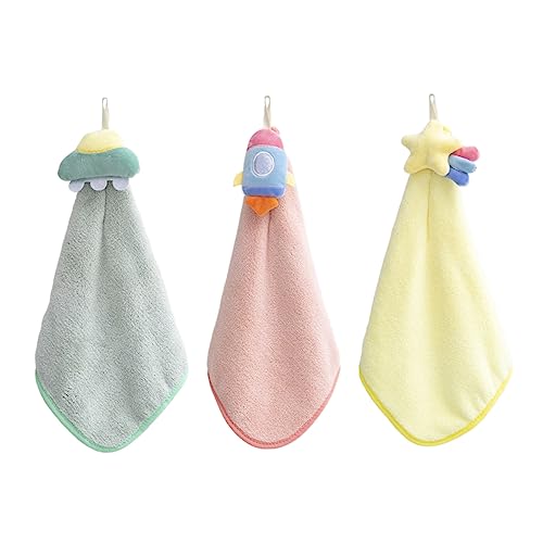 Cabilock 3St Handtuch Baby-Waschlappen Küchenreinigungstuch Gesichtstuch zum Abtrocknen des Gesichts Handtücher Handwischtuch Taschentuch zu Hause waschen sauber Badetuch Kind Polyester von Cabilock