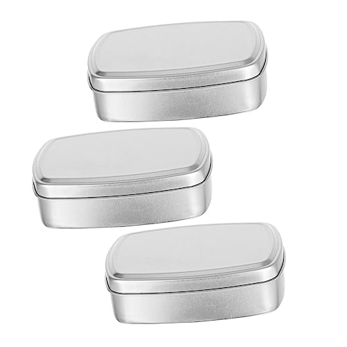 Cabilock 3 Stück Kartons Quadratische Aluminiumbox Handgefertigter Seifenhalter Teedosen Aus Metall Leere Aufbewahrungsdosen Reisebehälter Für Stückseife Seifenkisten Schutz Hochzeit Reisen von Cabilock