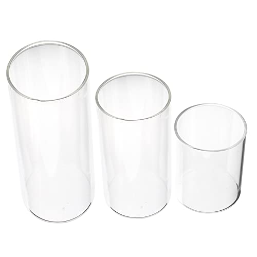 Cabilock 3 Stück Kerzenhalter Transparente Kerzenabdeckung für Stumpenkerzen Tischdekoration für Hochzeiten und Partys von Cabilock