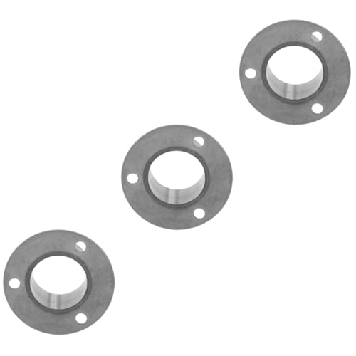 Cabilock 3 Stück Kleiderstangen Halterung aus Robuste Flanschbasis für Duschvorhang und Kleiderstangen Einfache Installation für Badezimmer Schrank und Wäscherei Gebürstetes Design von Cabilock