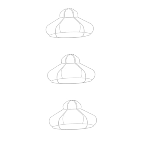 Cabilock 3 Stück Lampenschirmrahmen für Diy Projekte Robuster Rostfreier Lampenschirmhalter für Deckenleuchten Geeignet für Wohnzimmer Büro und Design für Vielseitige Anwendungen von Cabilock