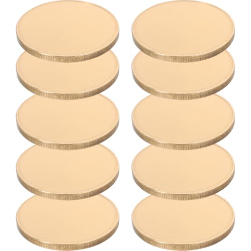 Cabilock 3stücke Gravur-münzblanks Metallische Gravur-Tags Aus Hochwertigem Messing Für DIY-kunstprojekte Geburtstagsgeschenke Und Reise-andenken von Cabilock