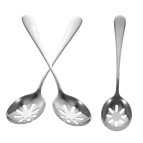Cabilock 3 Stück Servierlöffel Teiliges Küchenset mit Schlitzen zum Abtropfen von Pasta und Gemüse Langlebig Multifunktional und für Gesunde von Cabilock