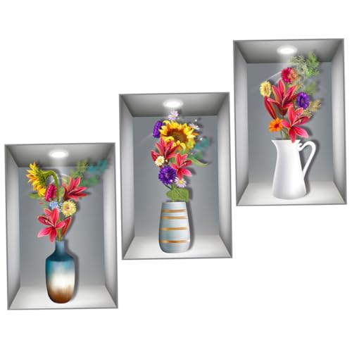Cabilock 3 Stück Teiliges Blumentopf Wandtattoo mit Realistischem Blumenmotiv Langlebig und Geruchsfrei Selbstklebend für Wohnzimmer Flur und Büro Wanddekoration Cabilock 3 Stück Teiliges Blumentopf Wandtattoo mit Realistischem Blumenmotiv Langlebig und Geruchsfrei Selbstklebend für Wohnzimmer Flur und Büro Wanddekoration von Cabilock